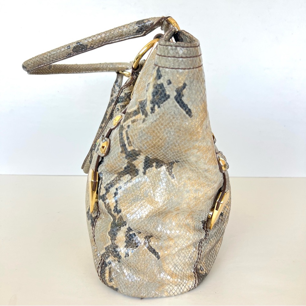 orYANY Snake Print Bag with Gold Accents - Picture 6 of 16